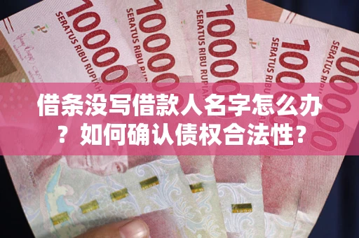济南借条没写借款人名字怎么办？如何确认债权合法性？